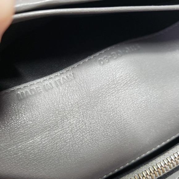 Dior Home Leather Wallet Gray Bifold Long Slim Unisex Checkbook Card Holder Logo - Picture 6 of 12